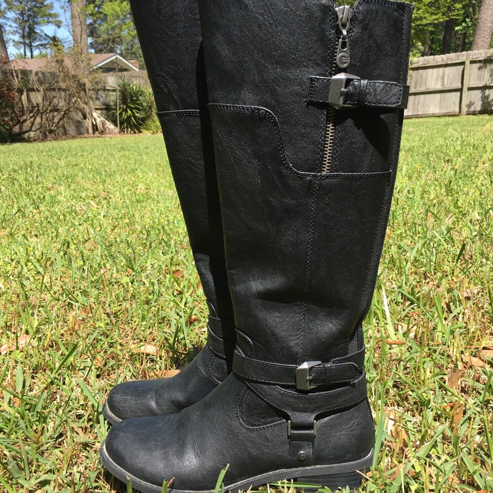 Guess Black Riding Boots
